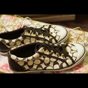 Coach Barrett A1045 Brown & Cream Sneakers Size 7